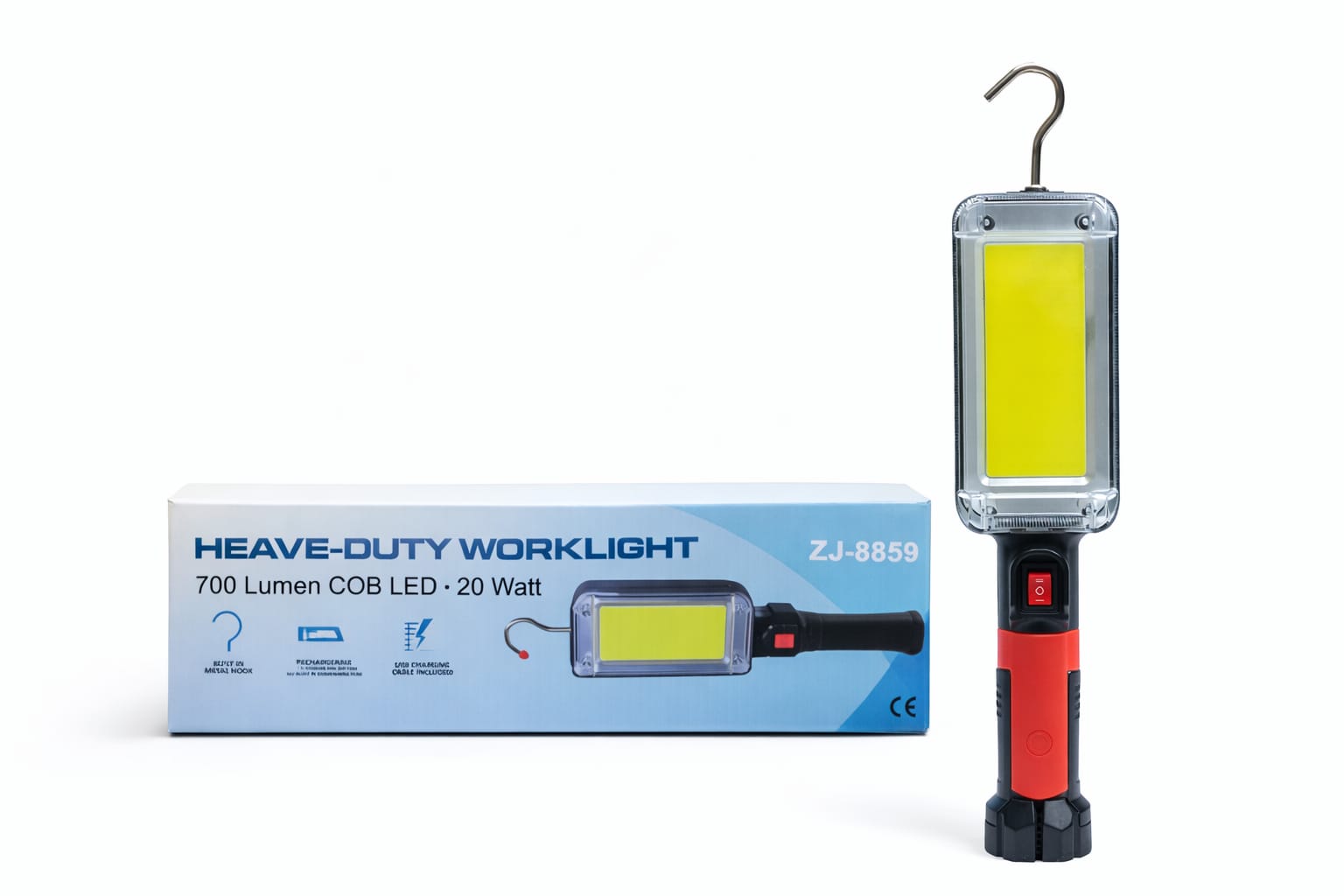 COB LED-Arbeitsleuchte Heavy-Duty mit Haken